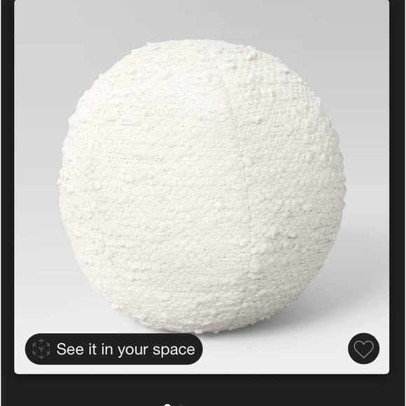Threshold- Boucle sphere throw pillow- ivory - Picture 2 of 4